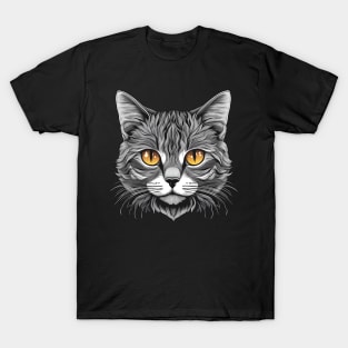 Eyes of Enchantment: The Mesmerizing Gaze of a Cat T-Shirt